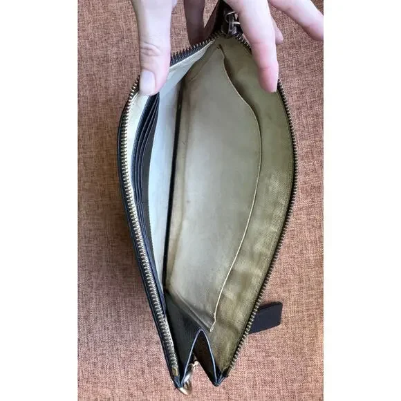 Auth. Gucci GG Marmont Black Leather Pouch Clutch - Picture 13 of 16